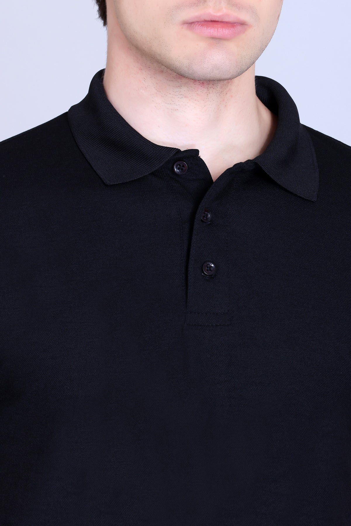PIKMEE Titlis Polo T-Shirt in Black - image 4