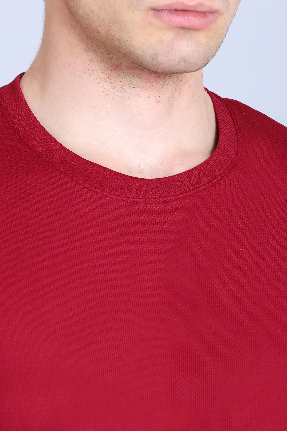 Sports Republic Acti-Runn Dryfit Crew Neck T-Shirt in Maroon - 3