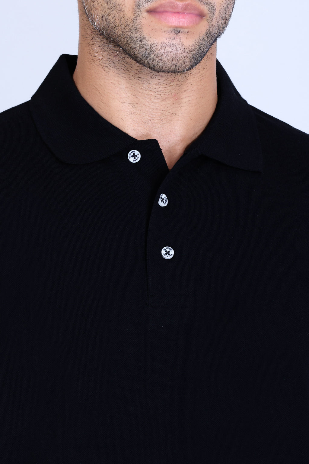 WINBARG Eco-Tees Polo T-Shirt in Black - image 4