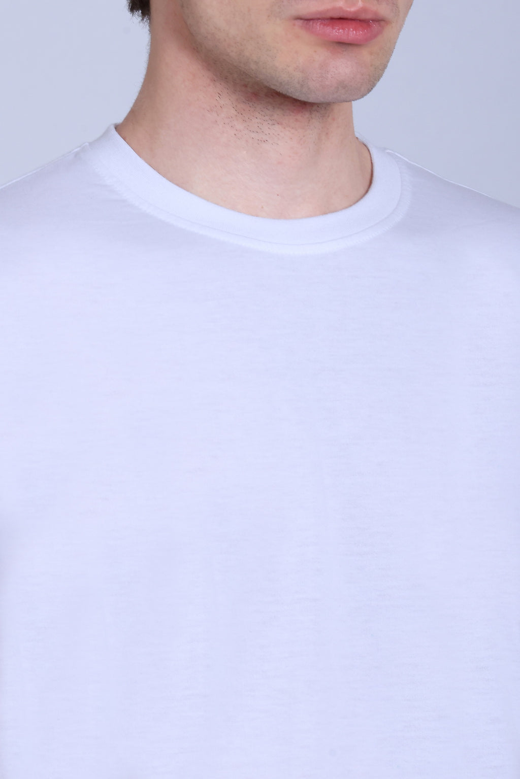 PIKMEE Skinta Bio Wash Crew Neck T-Shirt in White - image 4