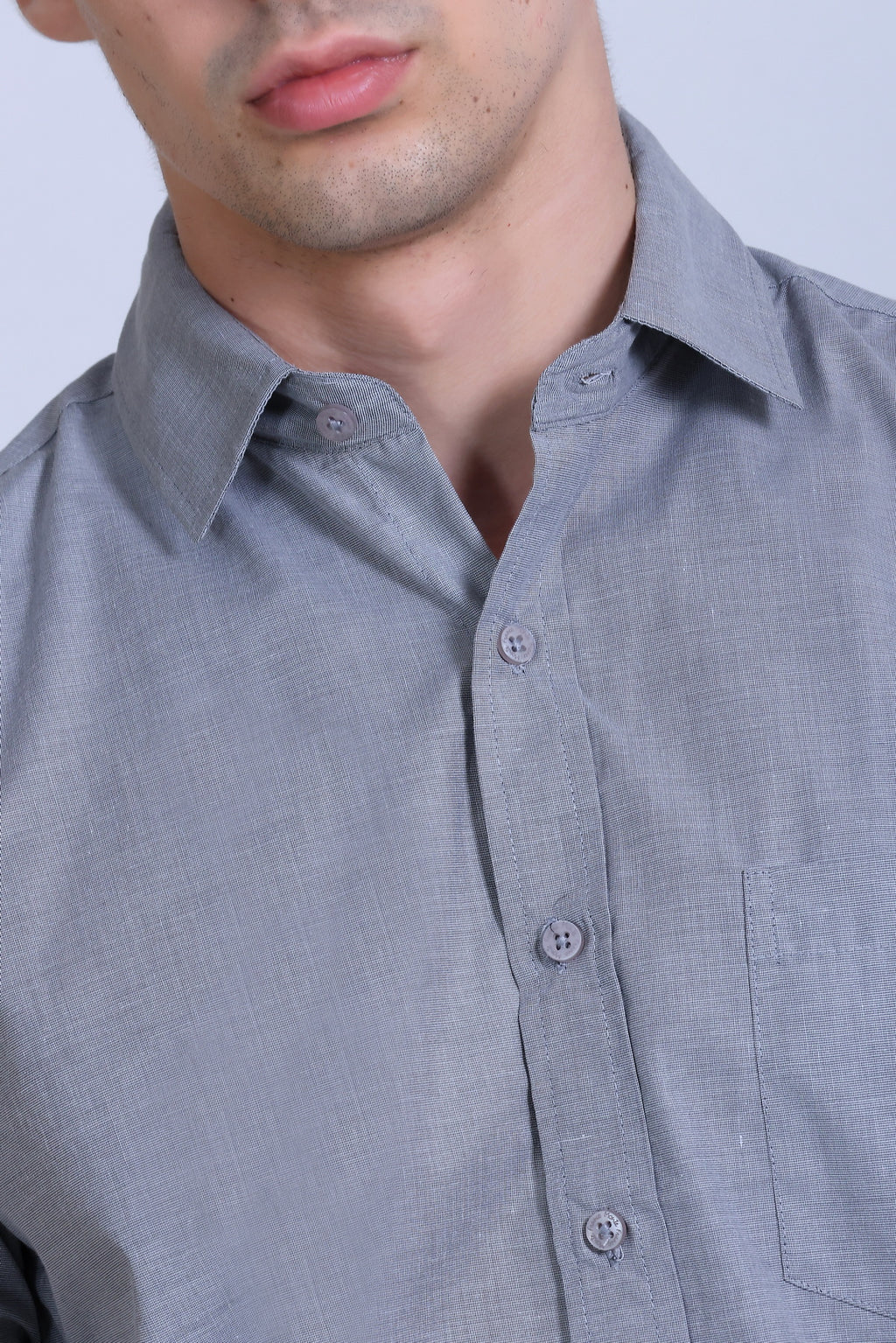 Pikmee Monte Franco Men's Regular Fit Formal Shirt - Grey