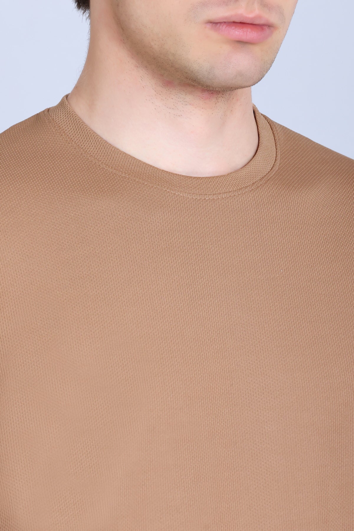 Sports Republic Acti-Runn Dryfit Crew Neck T-Shirt in Beige - 3