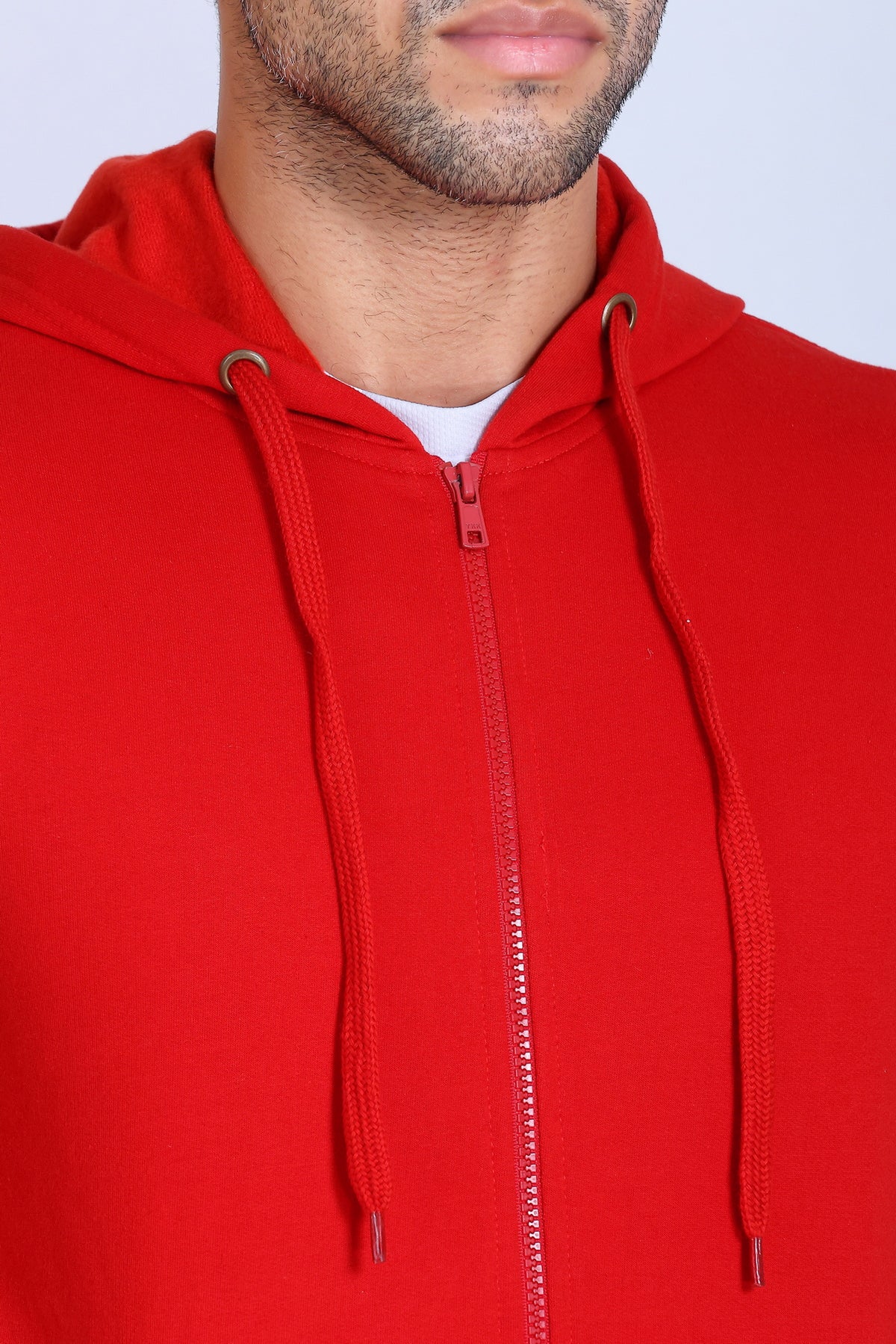 Pikmee Zero Degree Men's Zippered Hooded Sweatshirt - Red