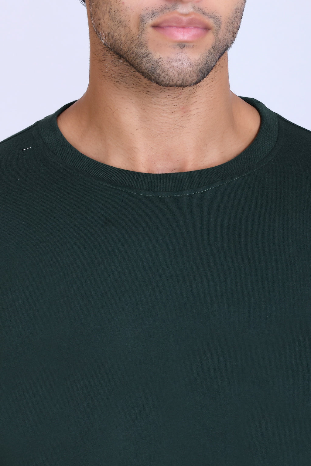 PIKMEE Skinta Bio Wash Crew Neck T-Shirt in Bottle Green - image 4