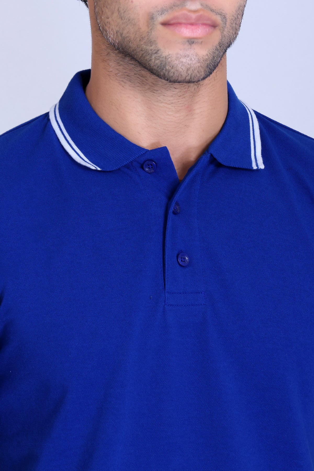 PIKMEE Tipline Polo T-Shirt in Royal Blue with White Tipping - image 4