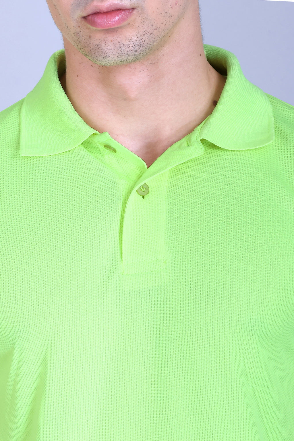 Sports Republic Acti-Play Dryfit Polo T-Shirt in Fluorescent Green - 3