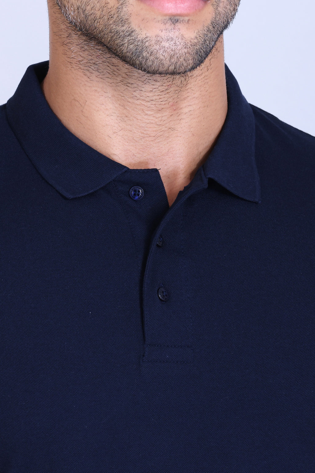 WINBARG Solid Stretch Polo T-Shirt in Navy - image 4