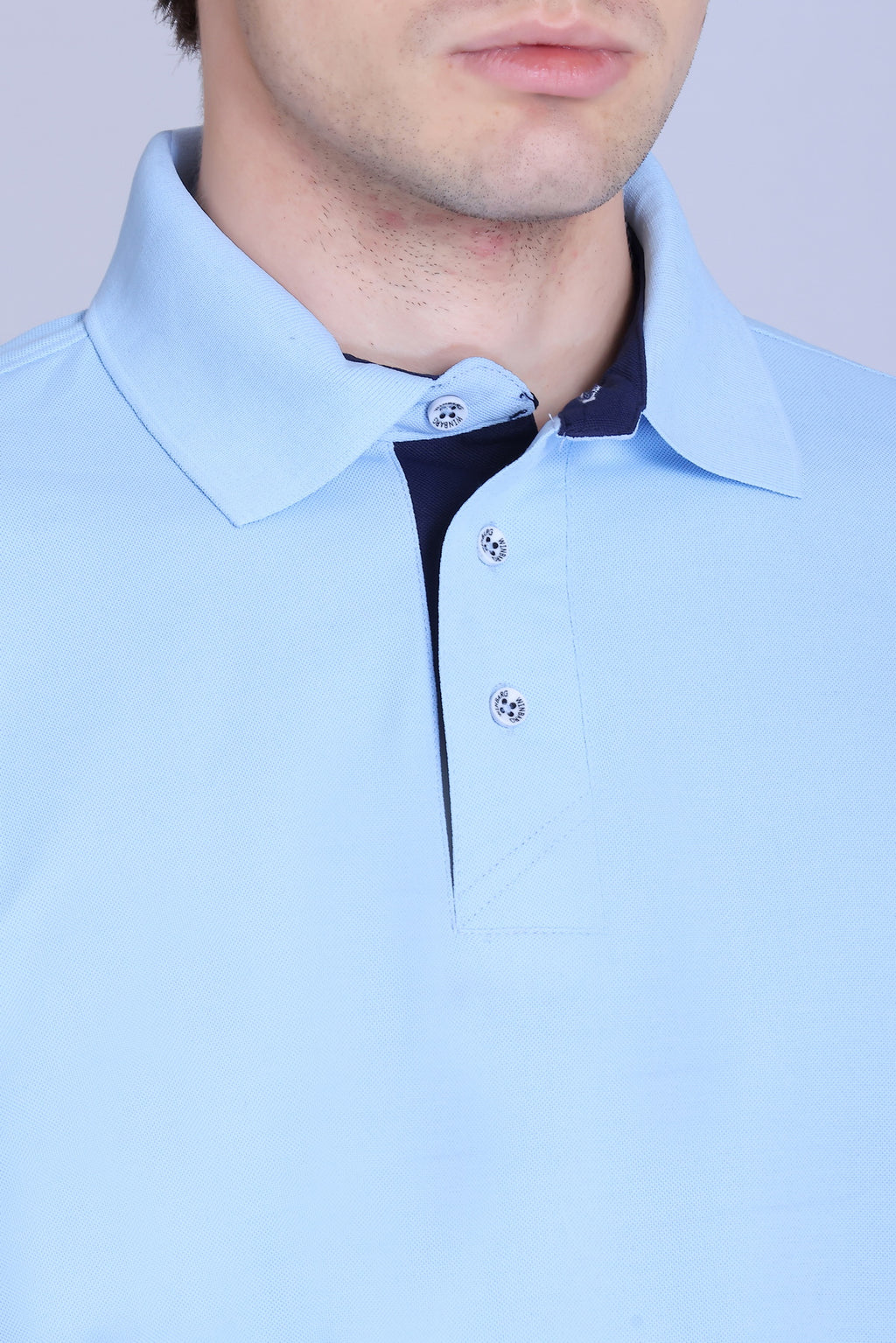 WINBARG Spanish Polo T-Shirt in Ice Blue - image 4