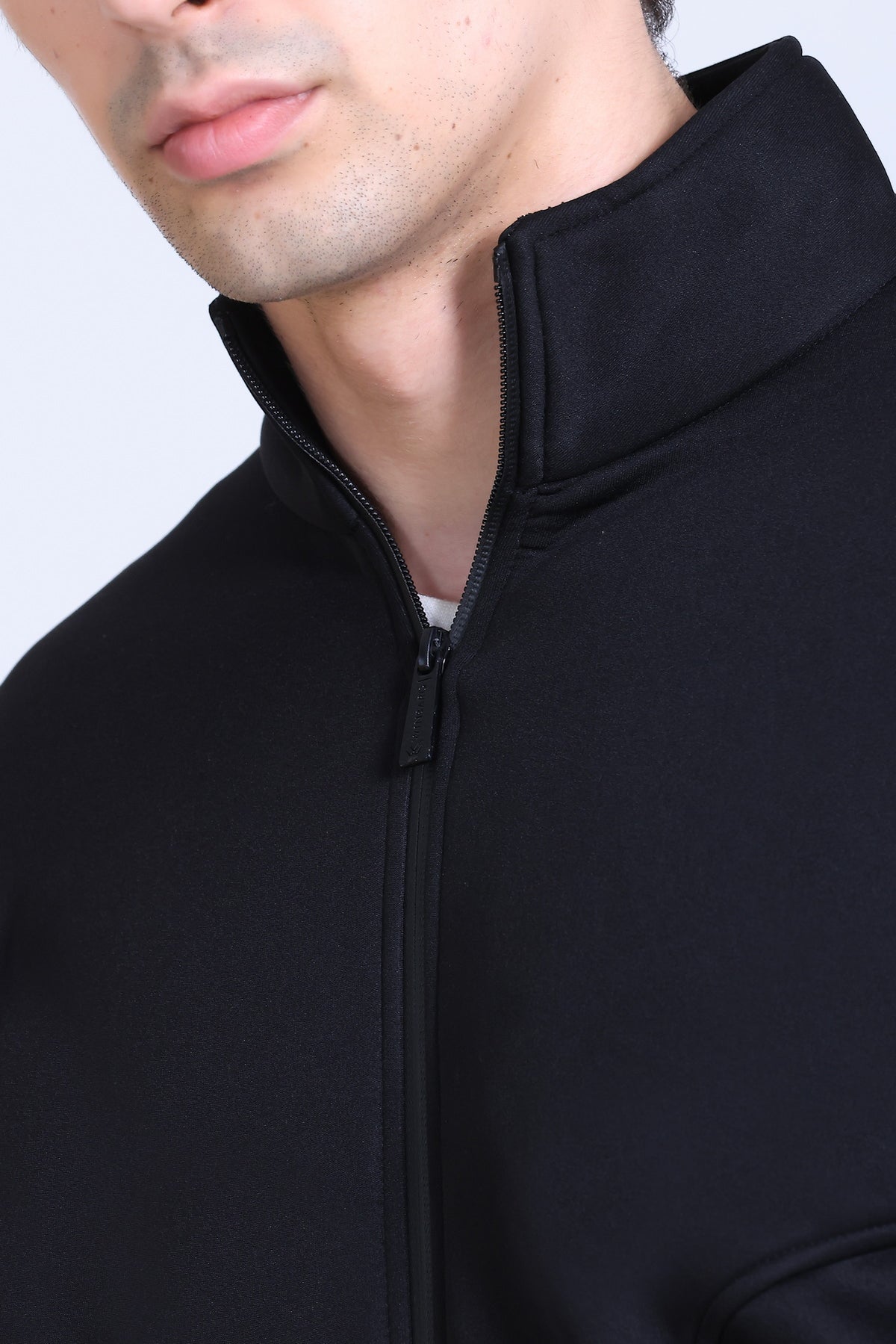Winbarg Full Sleeve Bonded Fleece Men's Jacket - Black