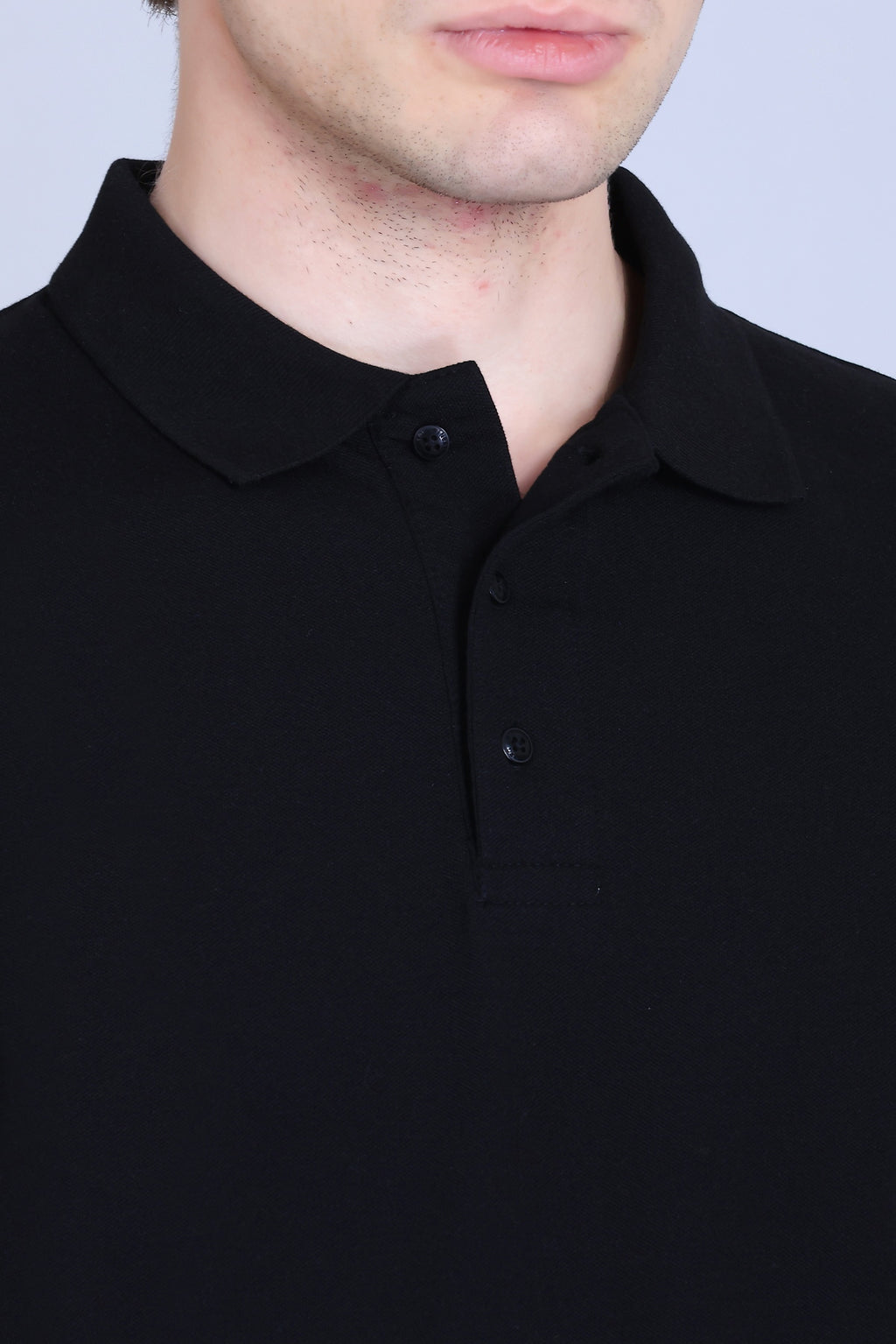WINBARG Solid Stretch Polo T-Shirt in Black - image 4