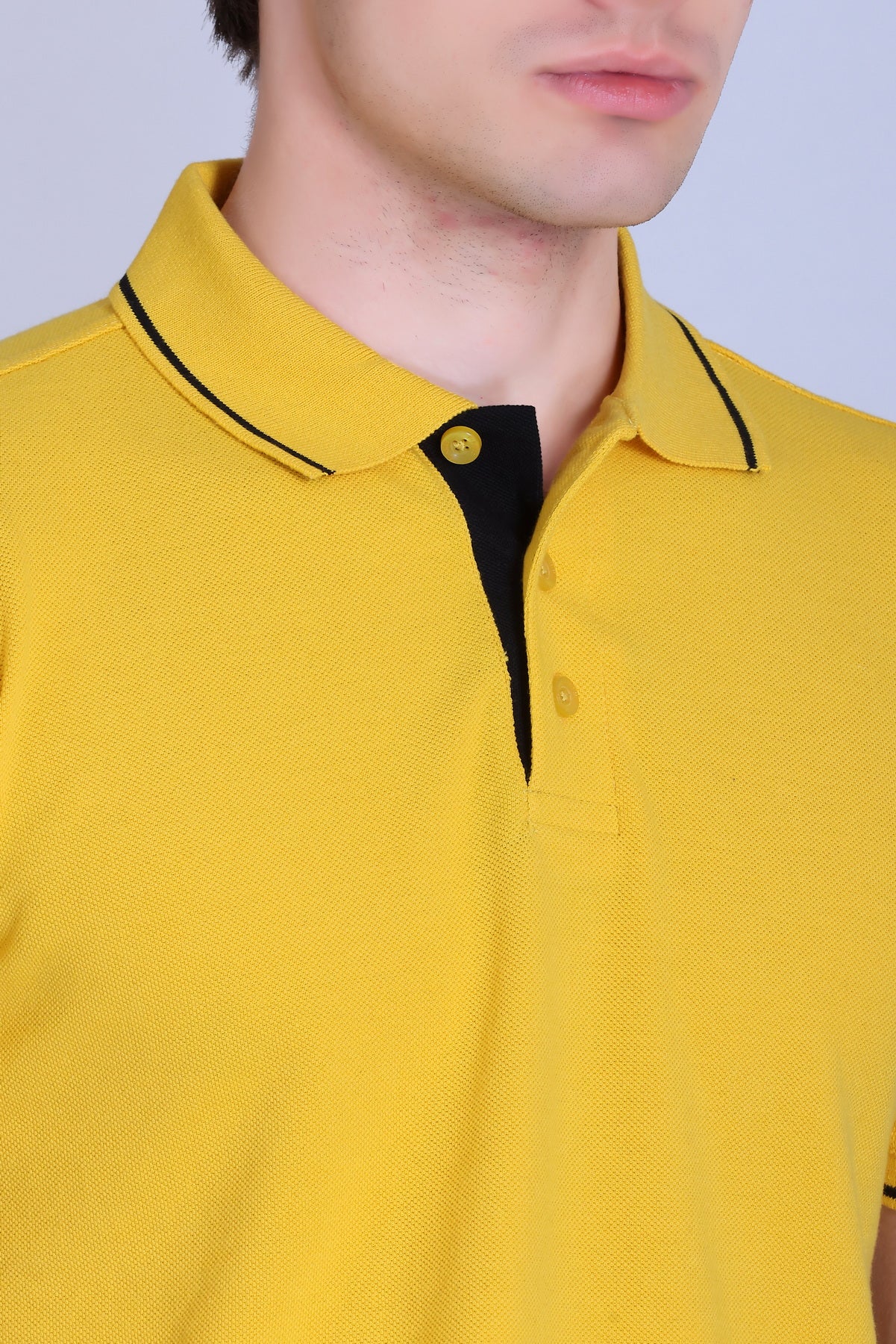 PIKMEE Highline Polo T-Shirt in Yellow with Black - image 4