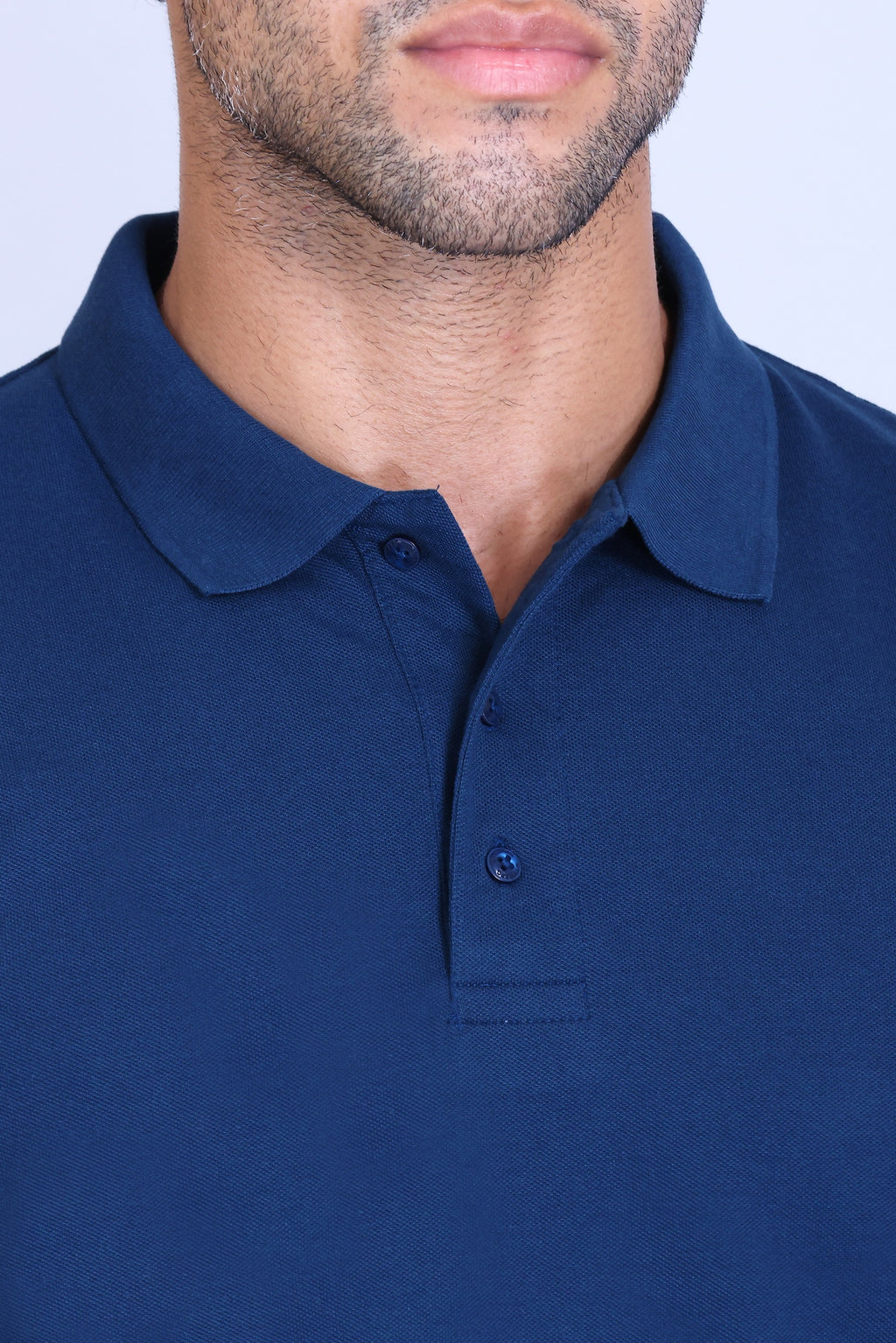 WINBARG Solid Stretch Polo T-Shirt in Teal Blue - image 4