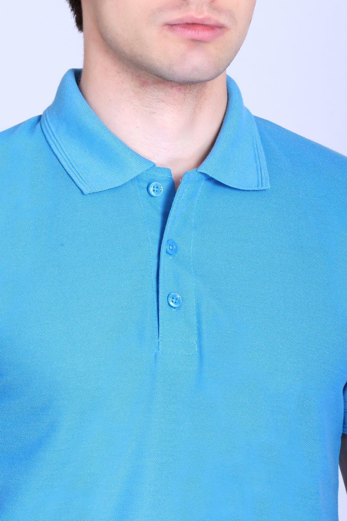 PIKMEE Promo-Tees Polo T-Shirt in Aqua Blue - image 4