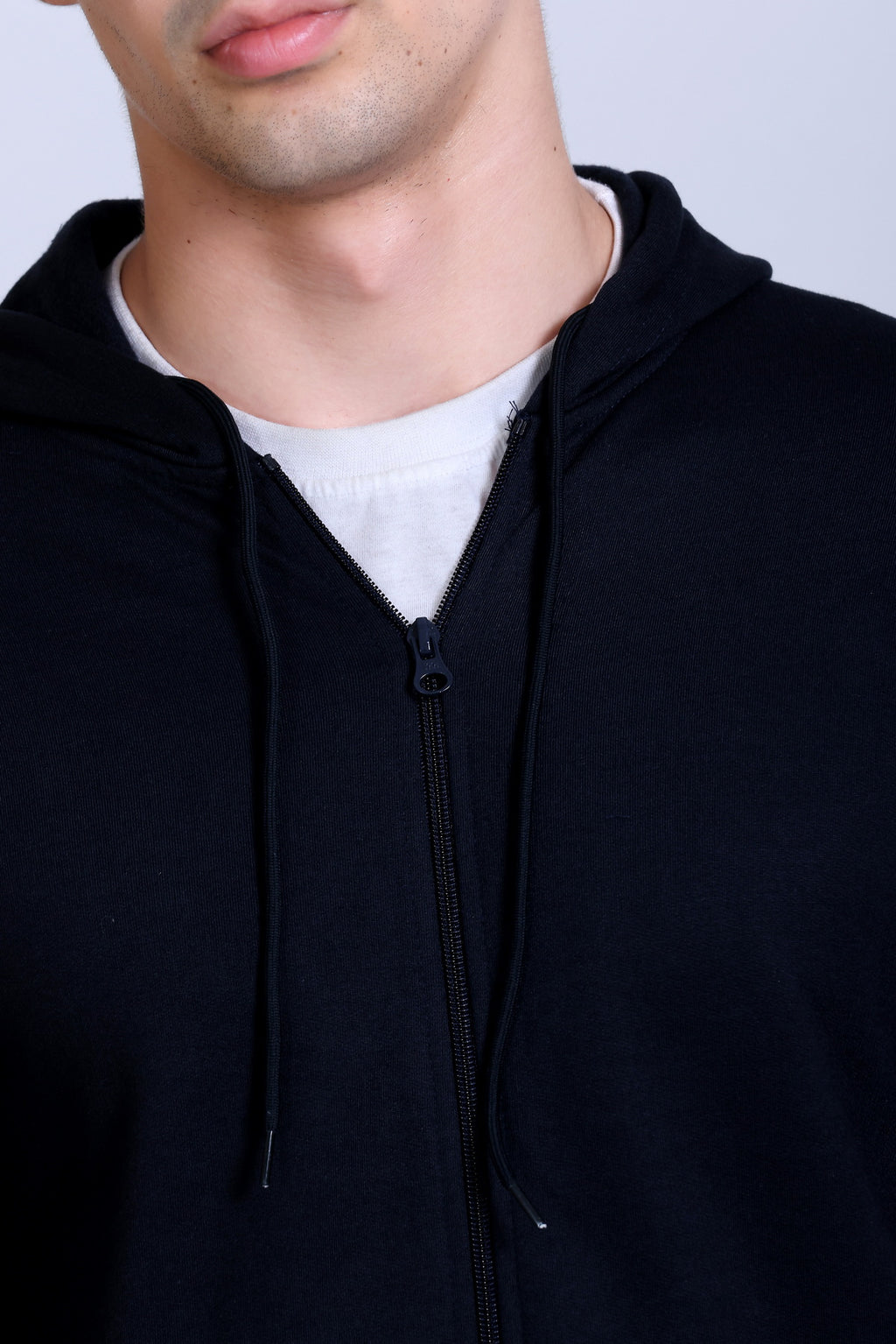 Pikmee Polaris Men's Zipper Hoodie Sweatshirt - Black
