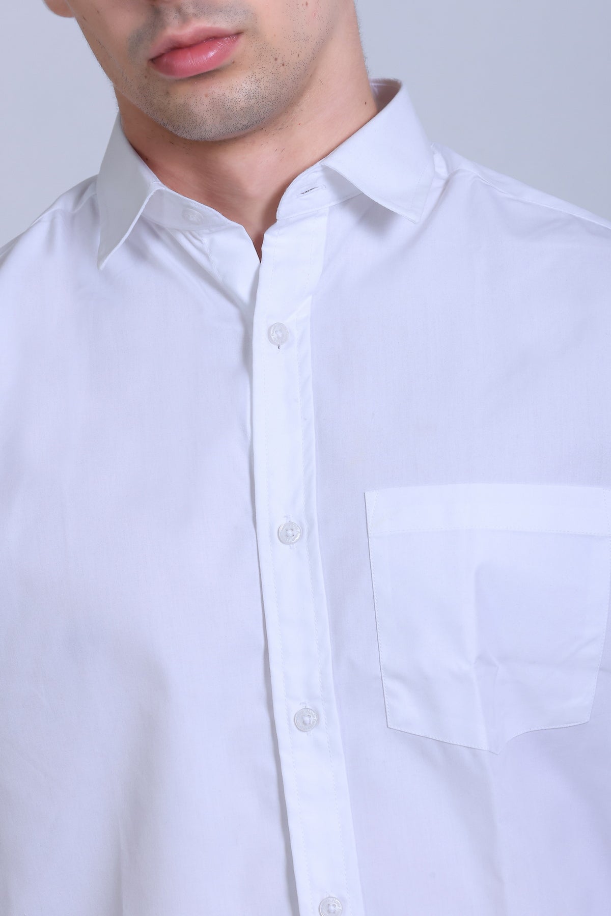 Pikmee Monte Franco Men's Regular Fit Formal Shirt - White