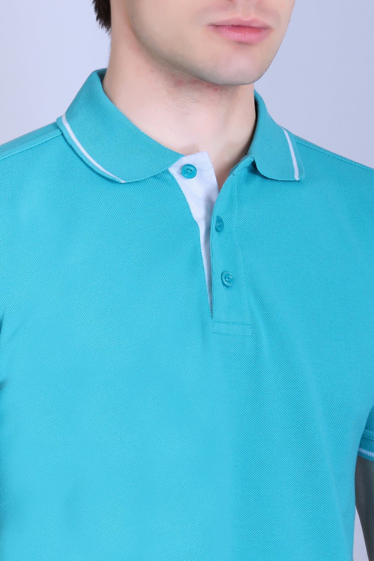 PIKMEE Highline Polo T-Shirt in Electric Green with White - image 4
