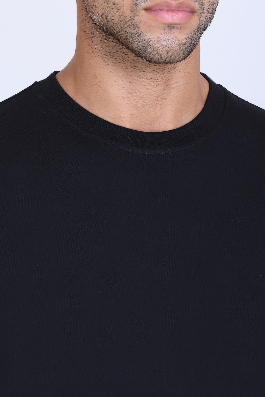 PIKMEE Skinta Bio Wash Crew Neck T-Shirt in Black - image 4
