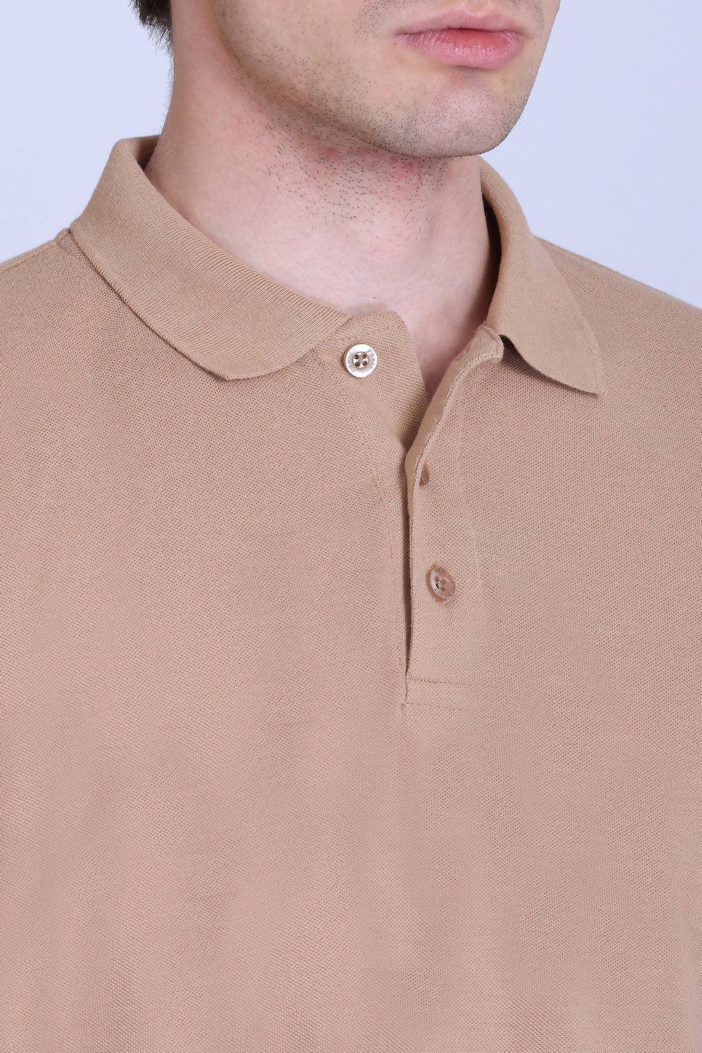 PIKMEE Fastees Polo T-Shirt in Light Beige - image 4