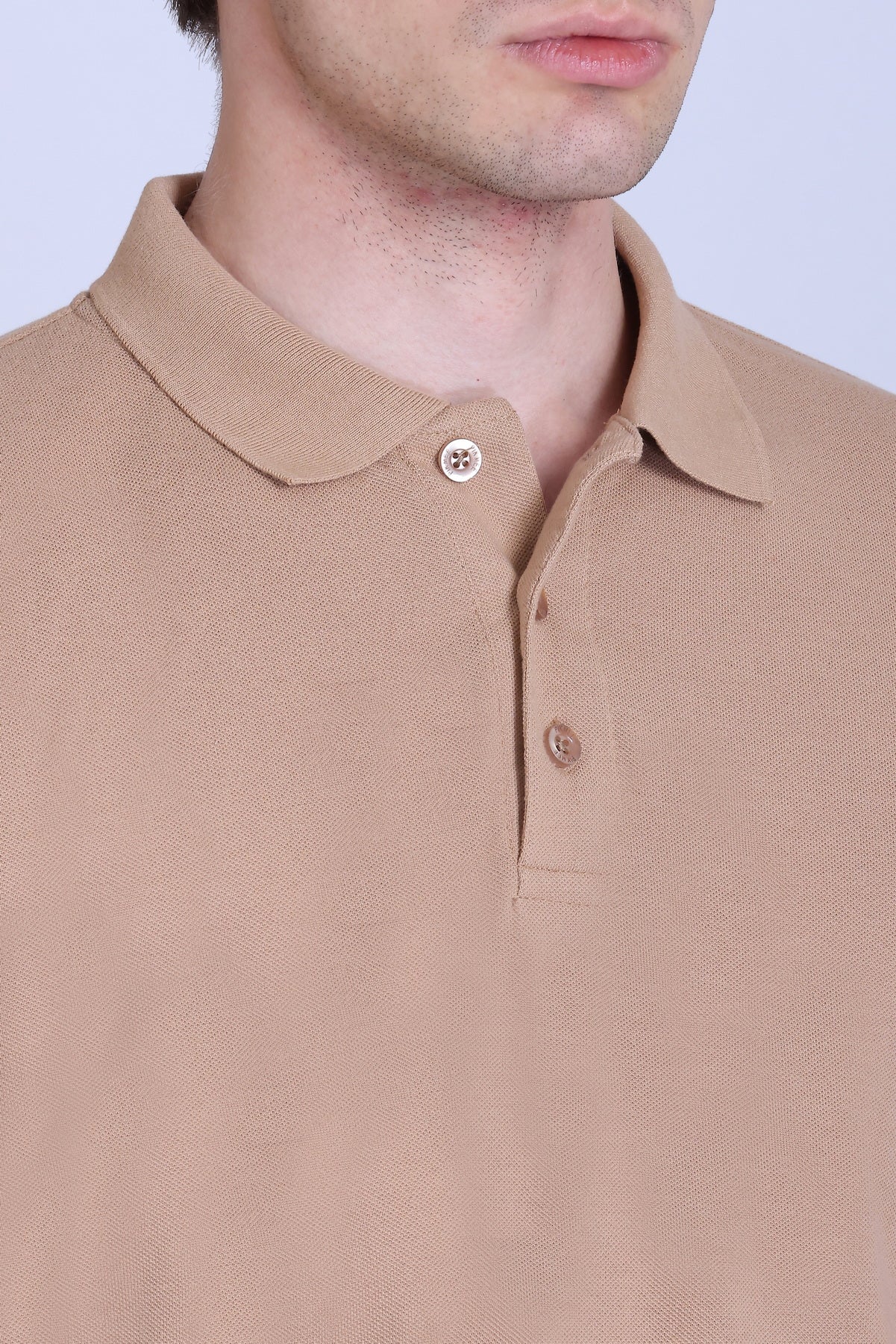PIKMEE Fastees Polo T-Shirt in Light Beige - image 4