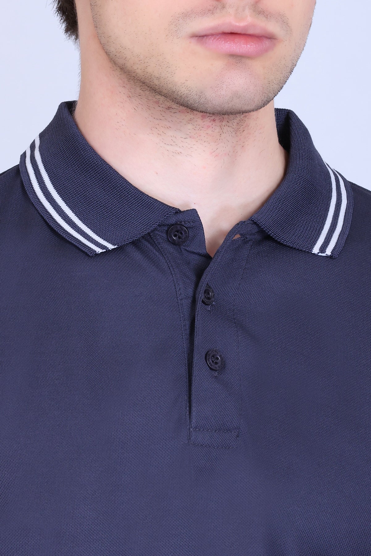 Sports Republic Acti Hy:Dry Dryfit Polo T-Shirt in Grey With White Tipping - 3