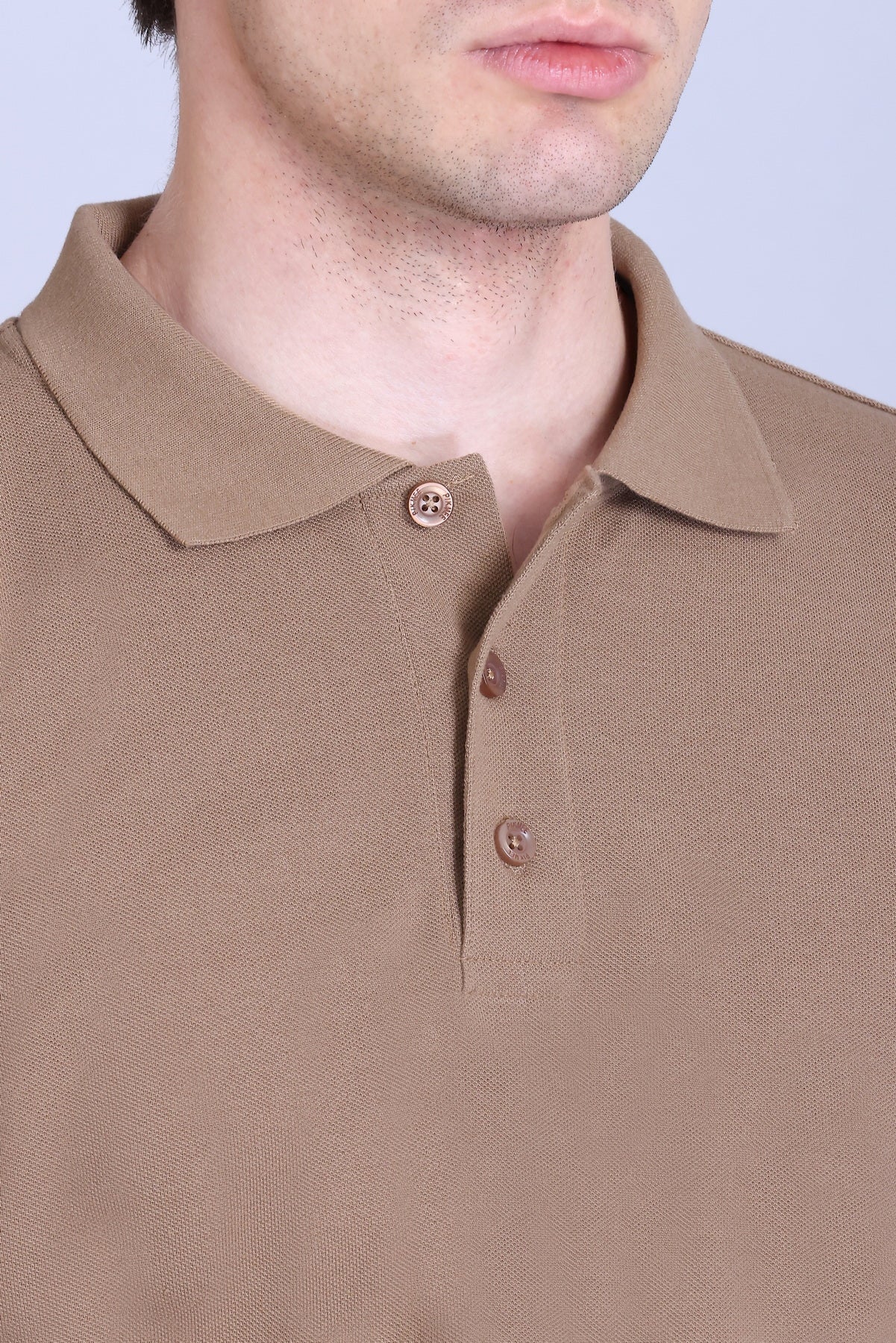 PIKMEE Fastees Polo T-Shirt in Dark Beige - image 4
