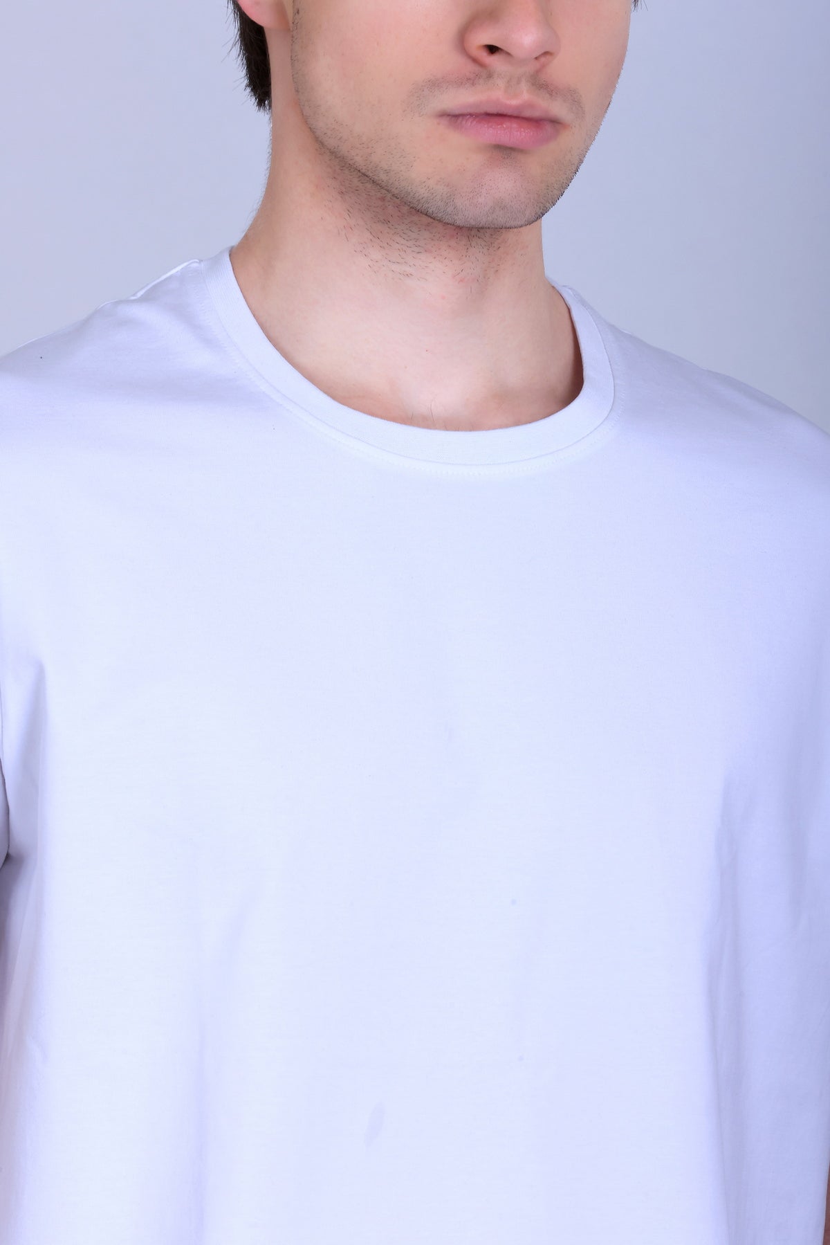 Cotton Stretch Crew Neck