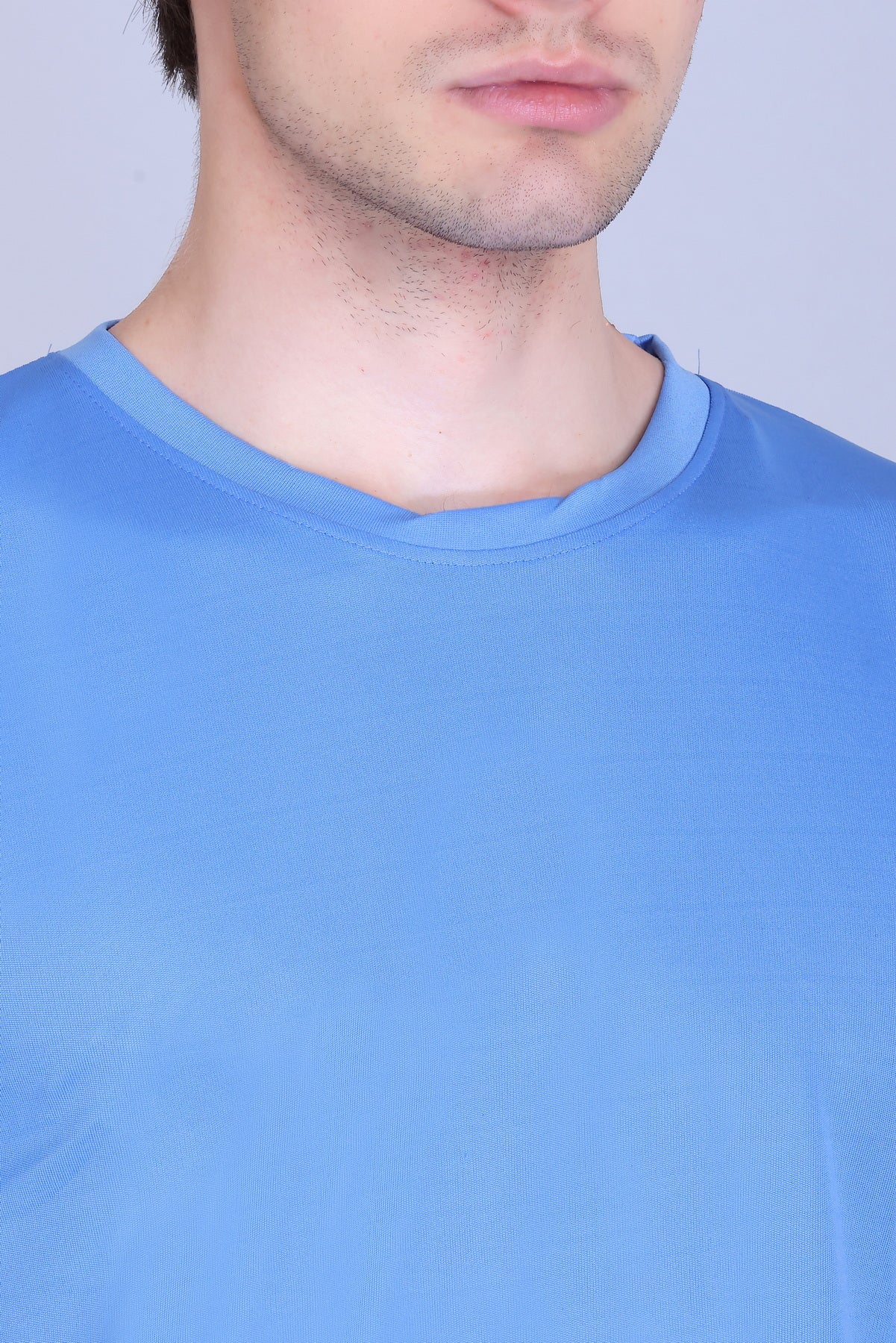 Sports Republic Acti-Go Dryfit Crew Neck T-Shirt in Sky Blue - 3
