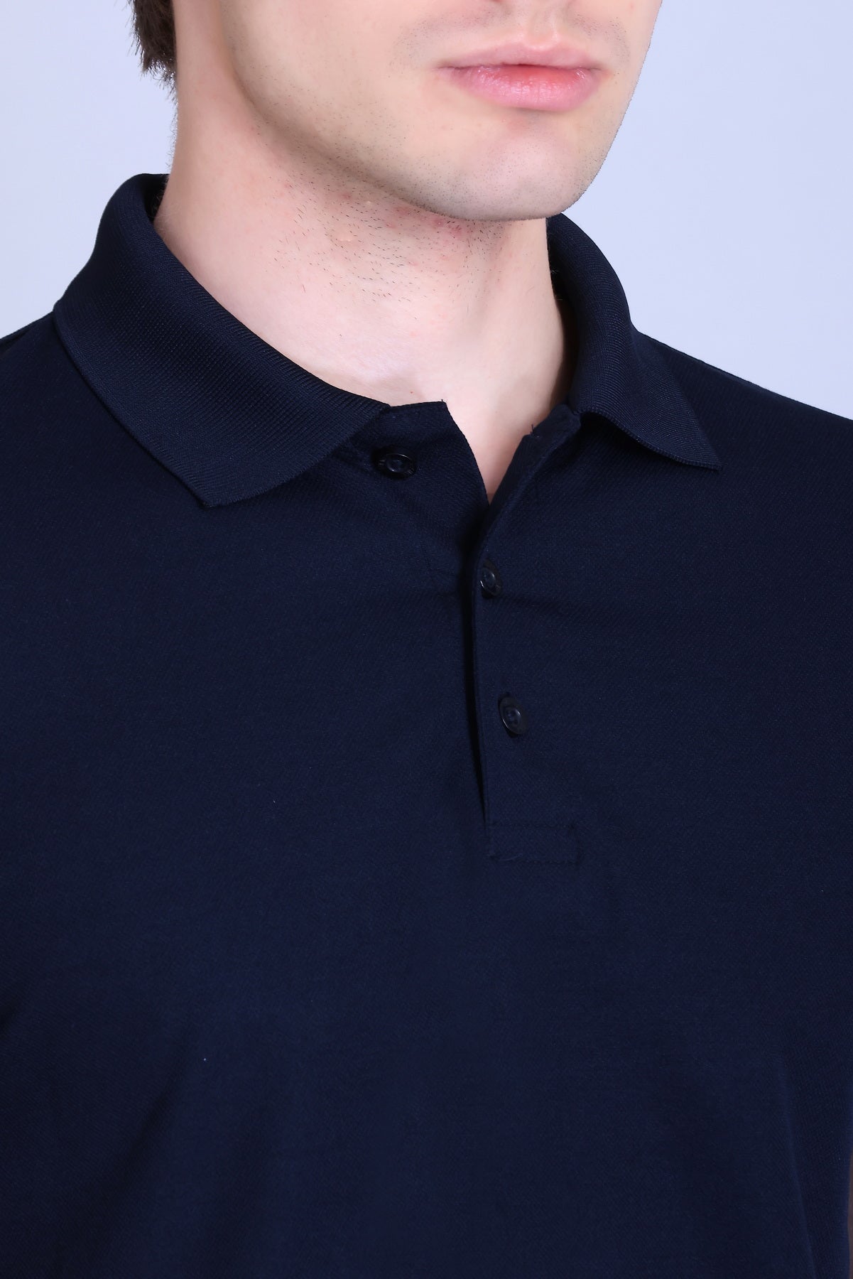 PIKMEE Titlis Polo T-Shirt in Navy Blue - image 4
