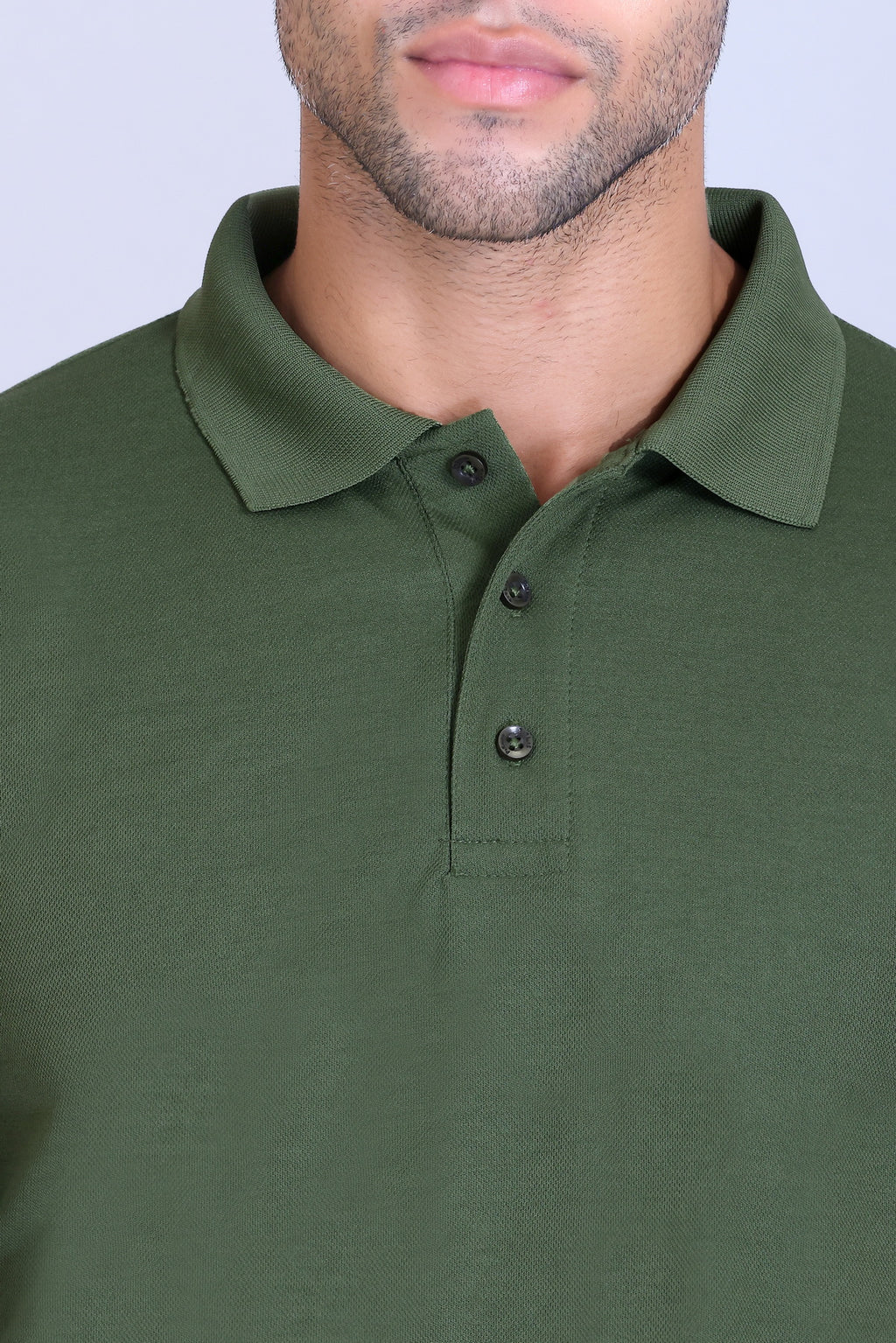 PIKMEE Titlis Polo T-Shirt in Olive - image 4
