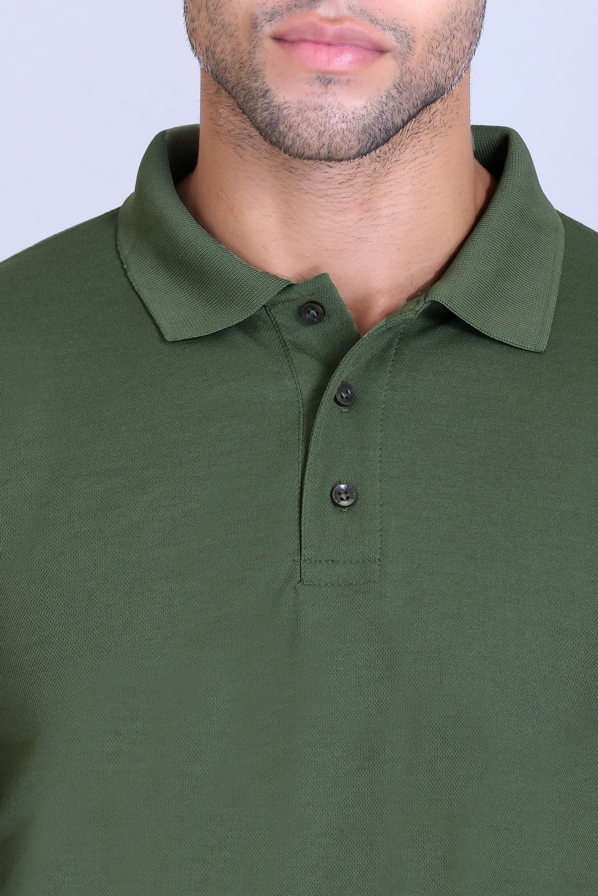 PIKMEE Titlis Polo T-Shirt in Olive - image 4