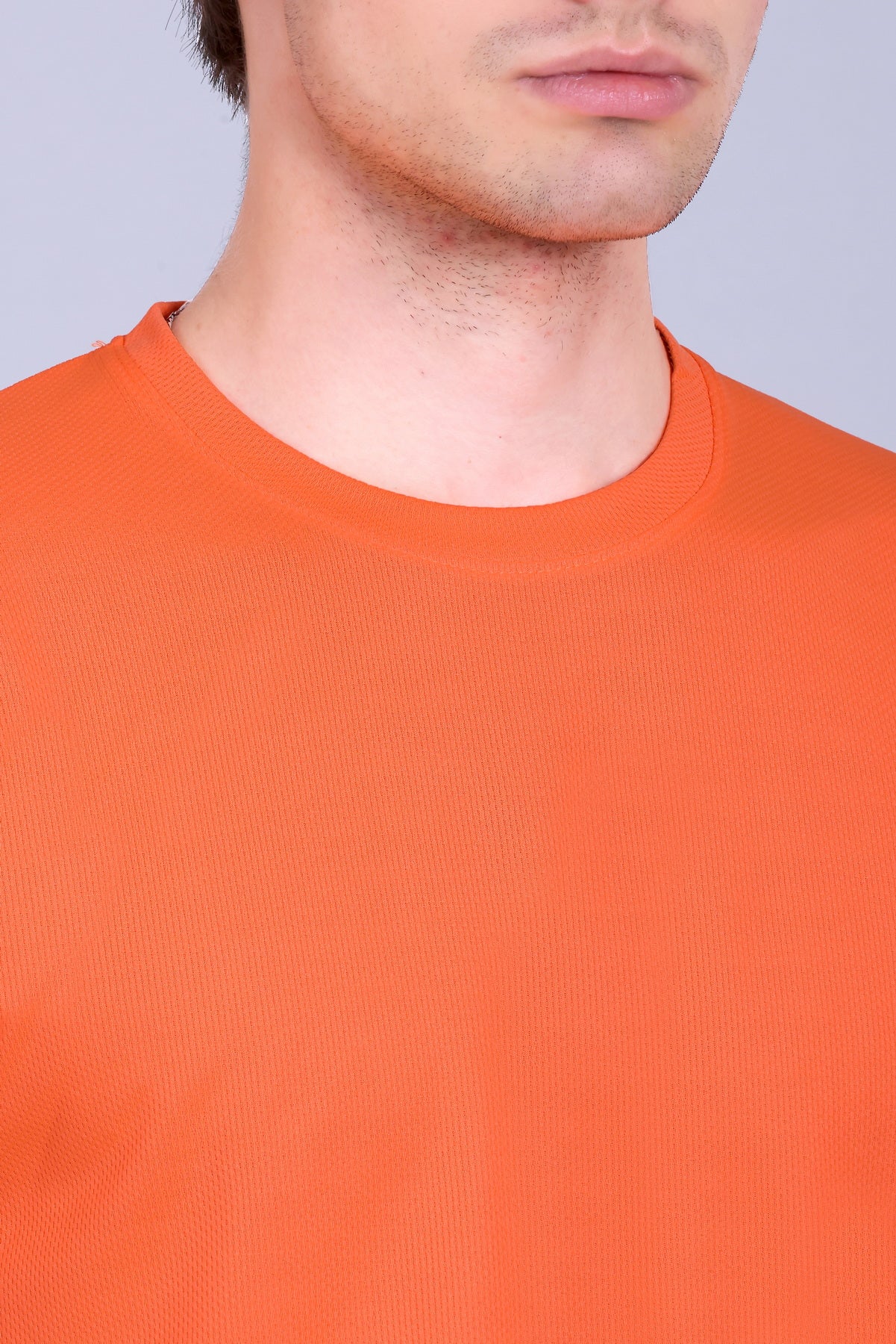 Sports Republic Acti-Runn Dryfit Crew Neck T-Shirt in Fluorescent Orange - 3