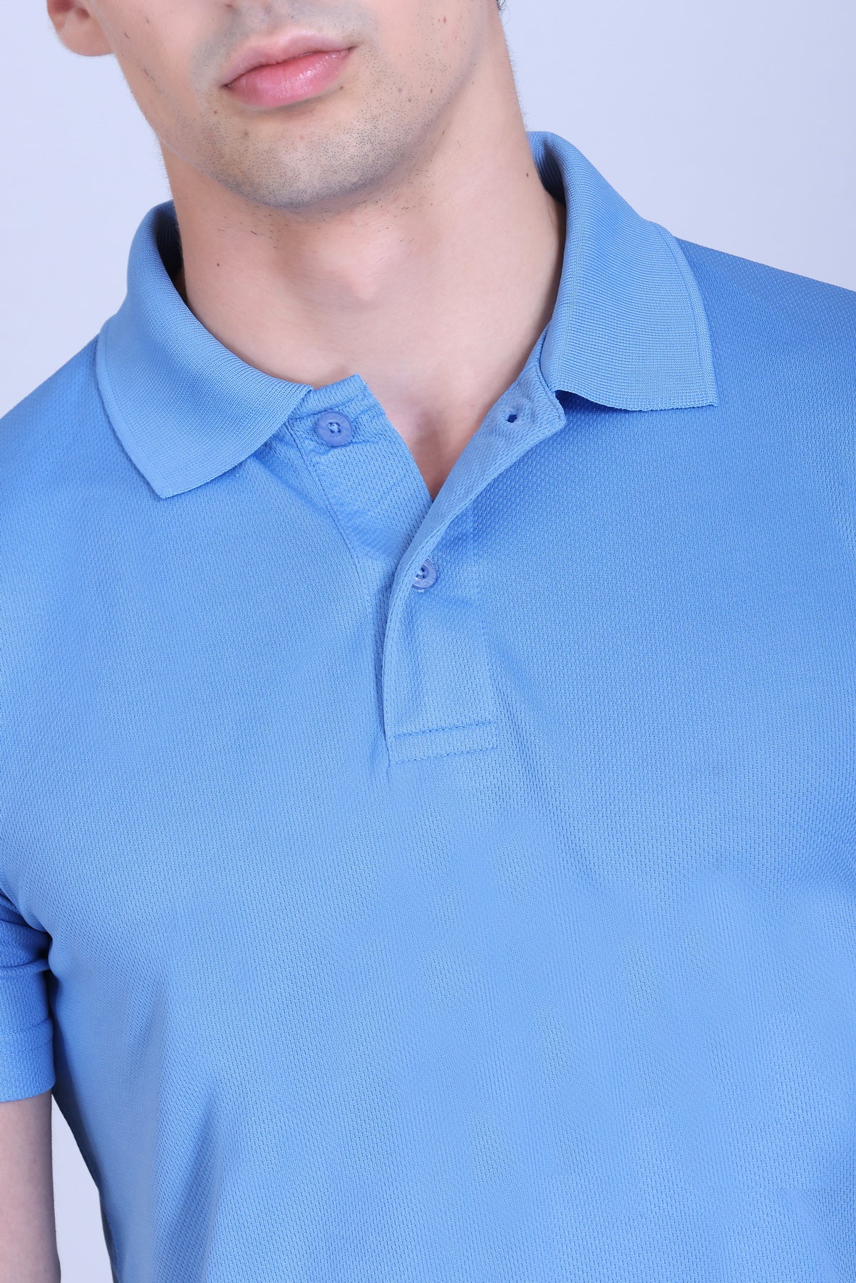 Sports Republic Acti-Play Dryfit Polo T-Shirt in Sky Blue - 3