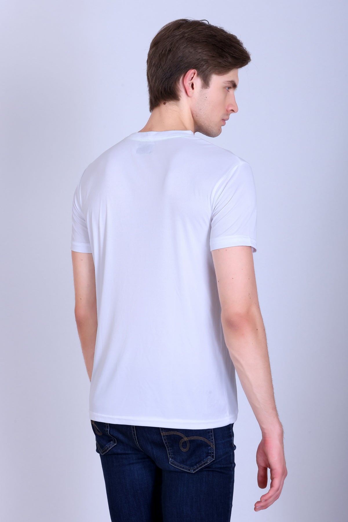 Sports Republic Acti-Go Dryfit Crew Neck T-Shirt in White - 4