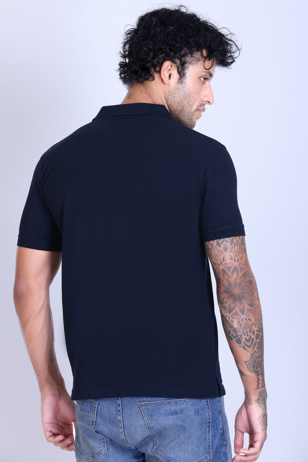 PIKMEE Fastees Polo T-Shirt in Navy Blue - image 5