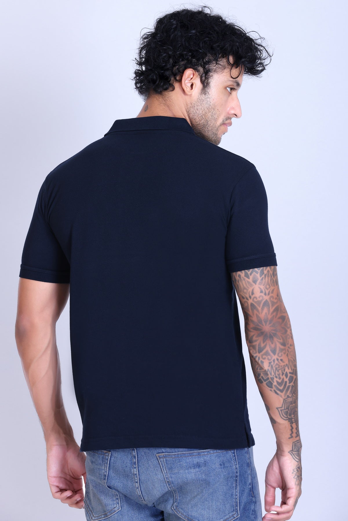 PIKMEE Fastees Polo T-Shirt in Navy Blue - image 5