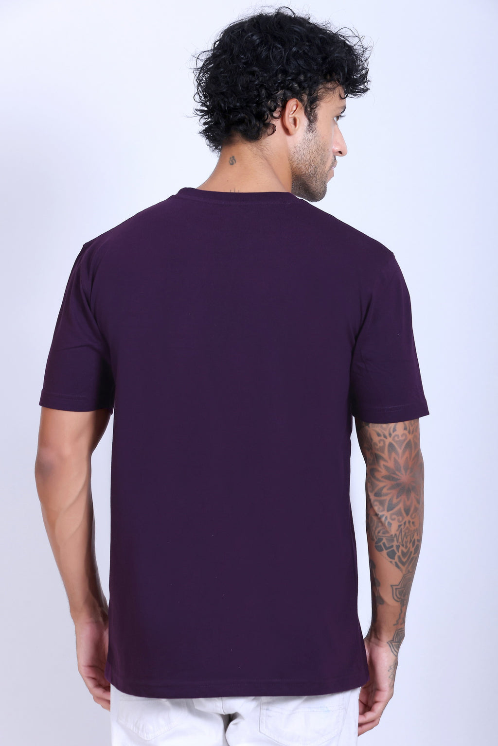PIKMEE Skinta Bio Wash Crew Neck T-Shirt in Purple - image 5