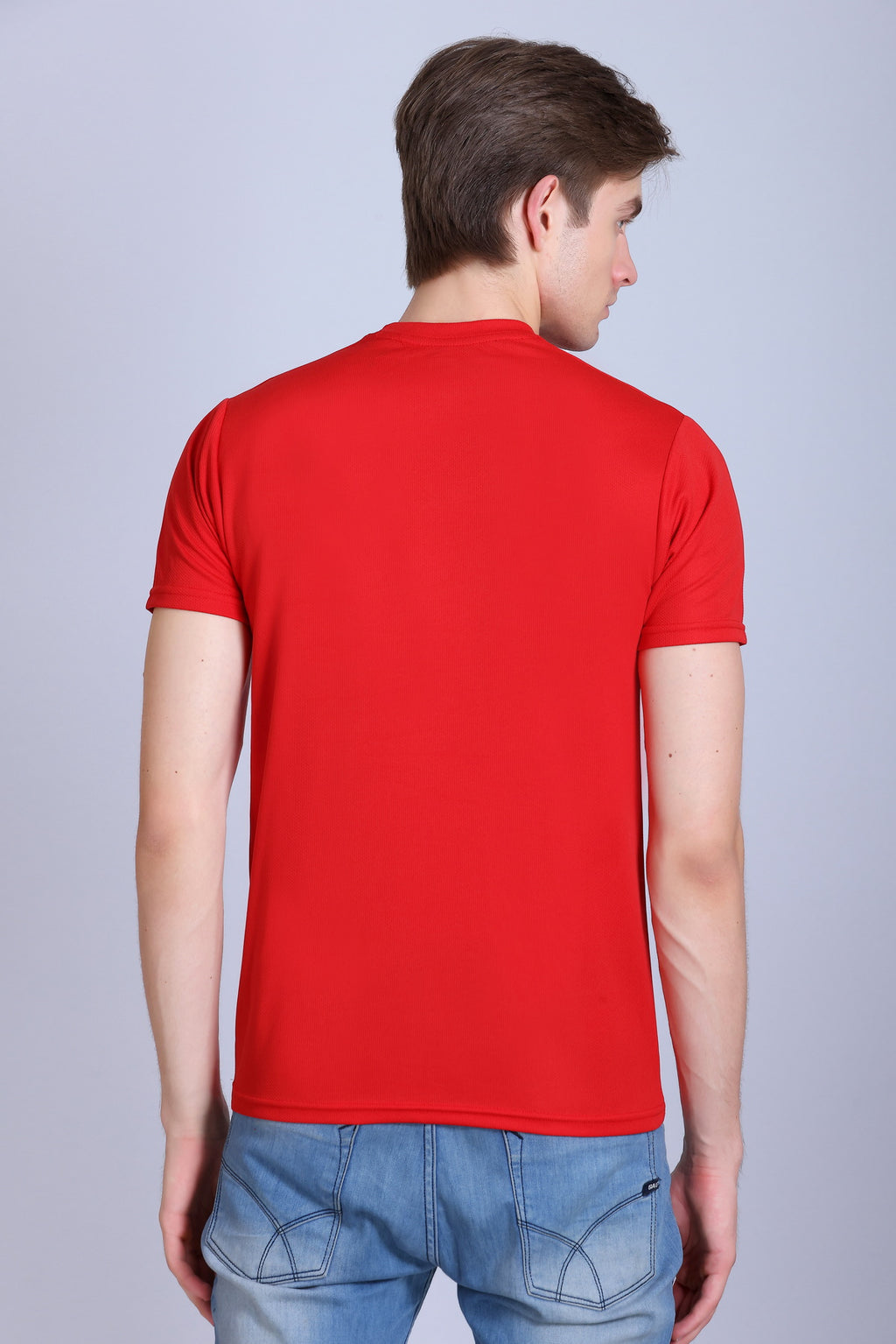 Sports Republic Acti-Runn Dryfit Crew Neck T-Shirt in Red - 4