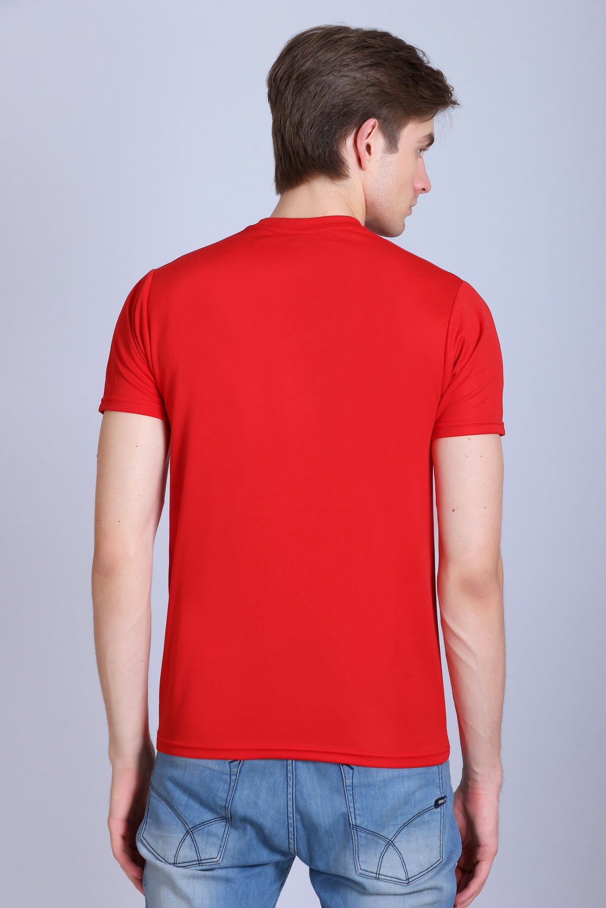 Sports Republic Acti-Runn Dryfit Crew Neck T-Shirt in Red - 4