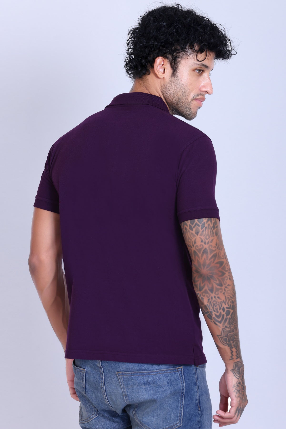 PIKMEE Fastees Polo T-Shirt in Purple - image 5