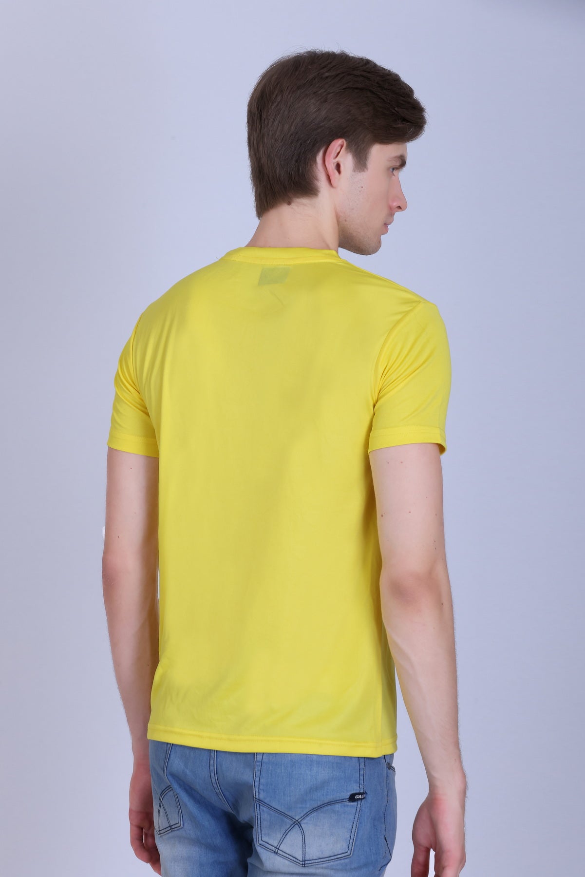 Sports Republic Acti-Runn Dryfit Crew Neck T-Shirt in Golden Yellow - 4