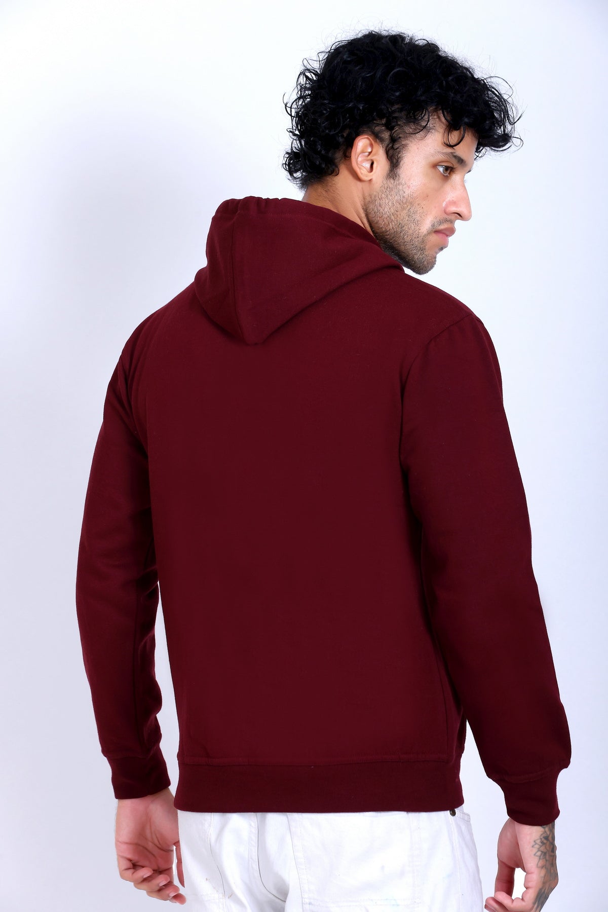 Pikmee Zero Degree Men's Pullover Hooded Sweatshirt - Maroon