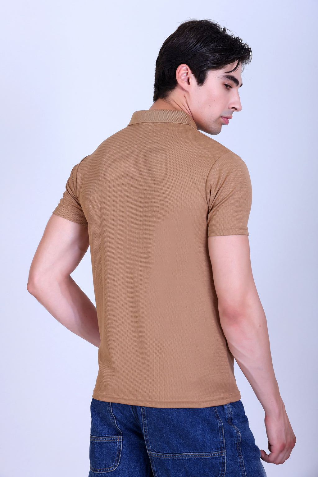 Sports Republic Acti-Play Dryfit Polo T-Shirt in Beige - 4