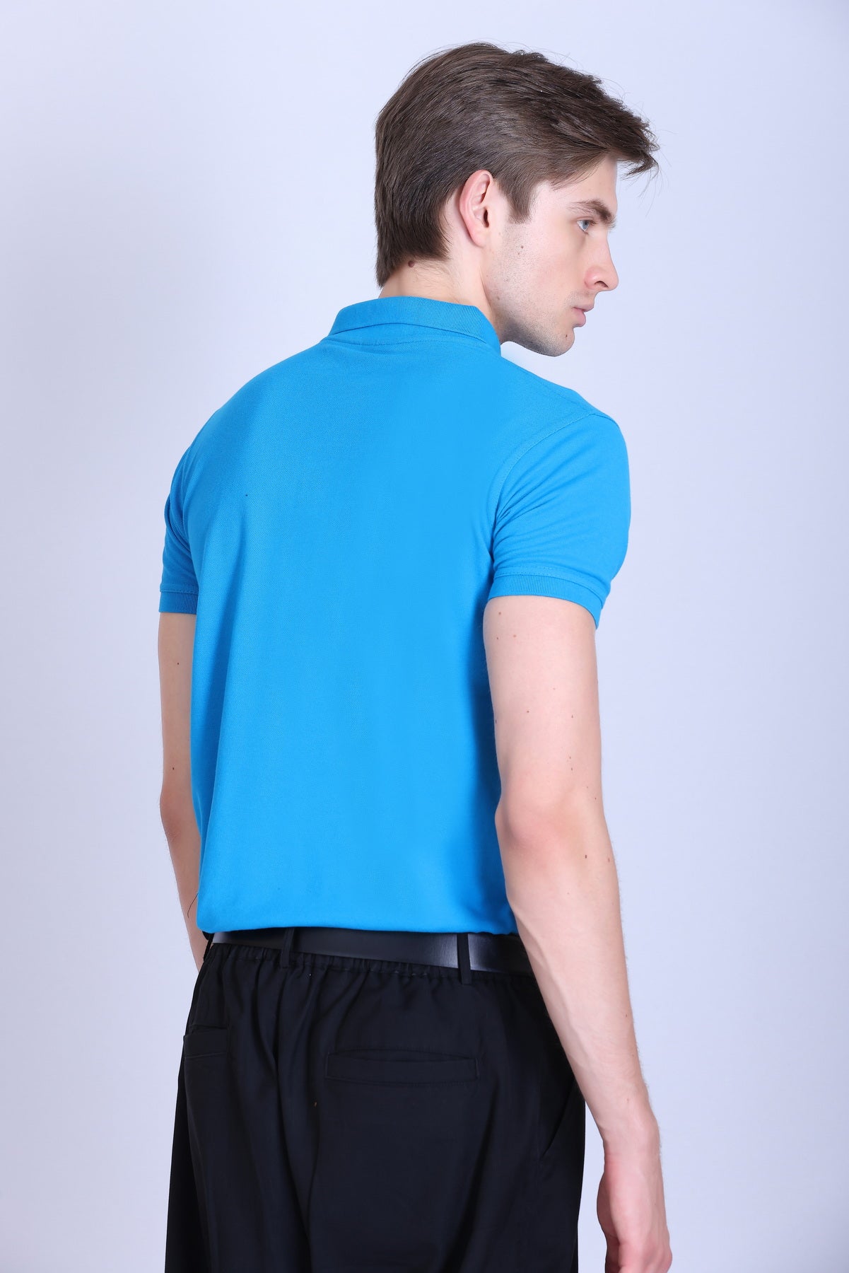 PIKMEE Fastees Polo T-Shirt in Aqua Blue - image 5