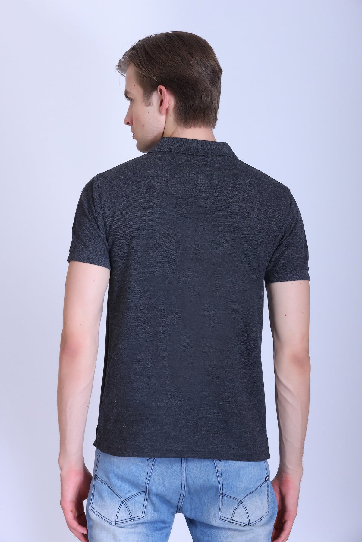 PIKMEE Promo-Tees Polo T-Shirt in Charcoal Grey (Anthra) - image 5