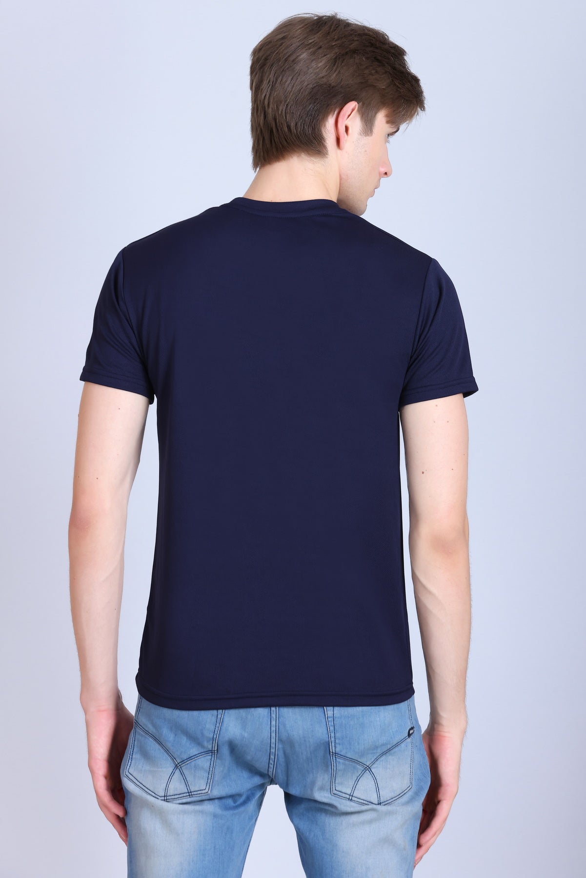 Sports Republic Acti-Runn Dryfit Crew Neck T-Shirt in Navy Blue - 4
