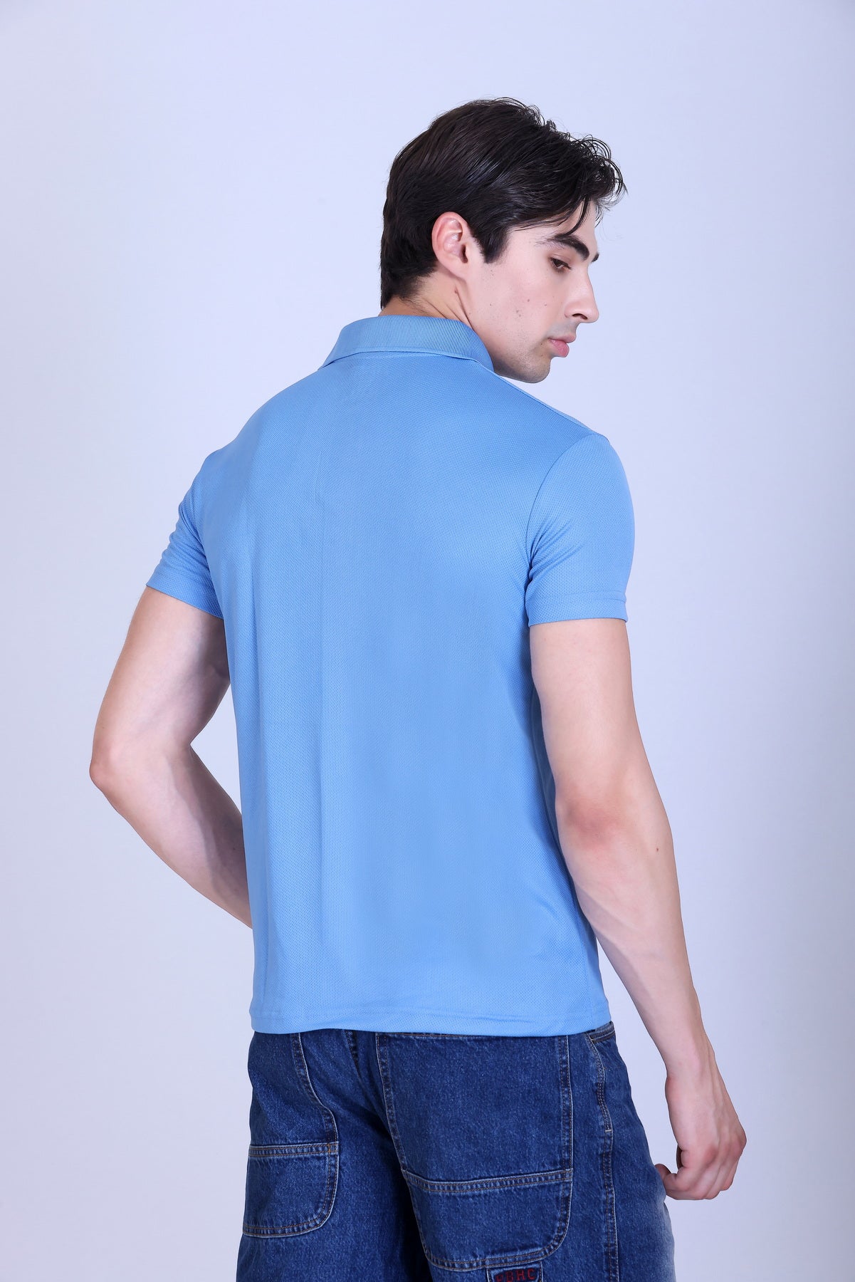 Sports Republic Acti-Play Dryfit Polo T-Shirt in Sky Blue - 4