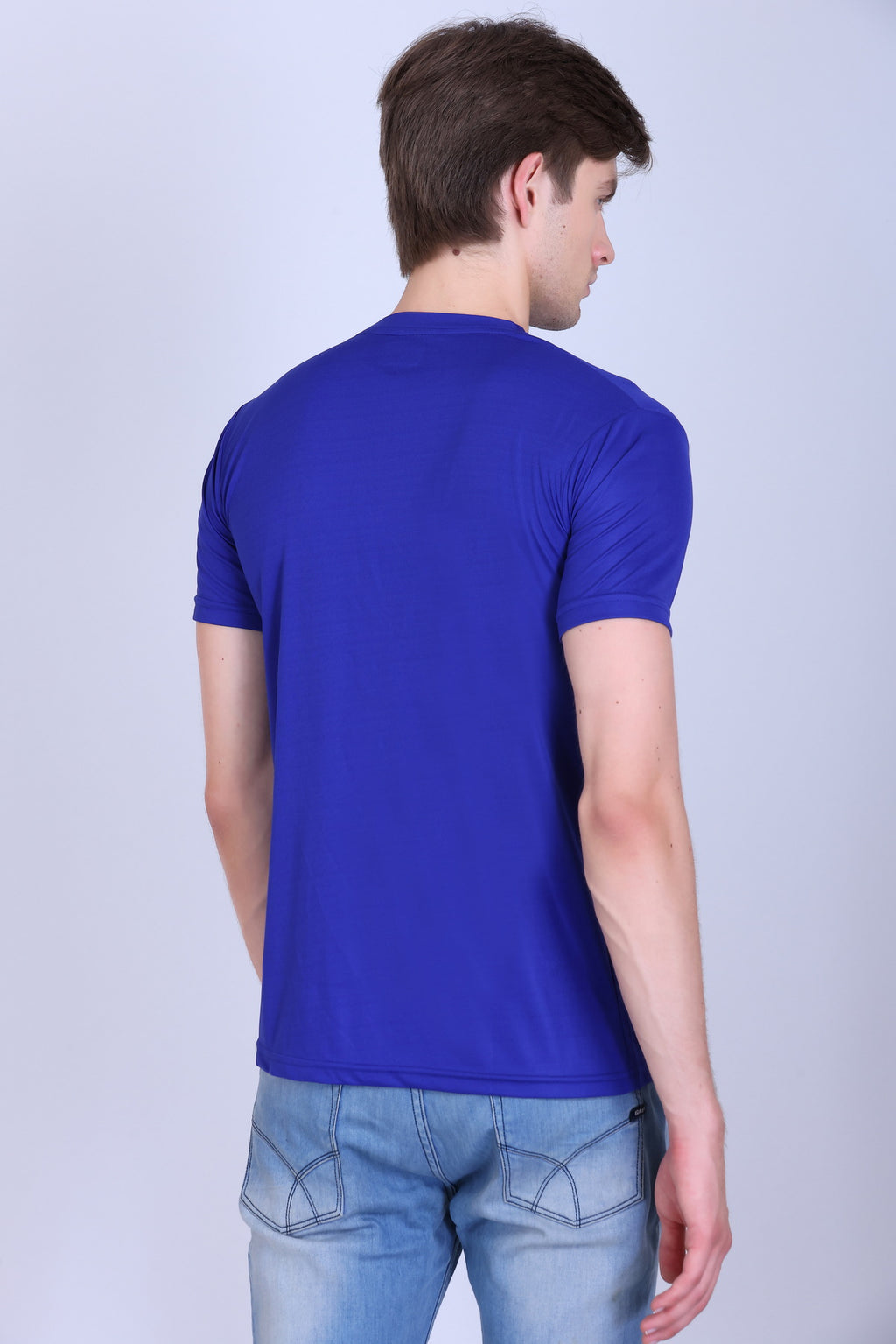 Sports Republic Acti-Go Dryfit Crew Neck T-Shirt in Royal Blue - 4