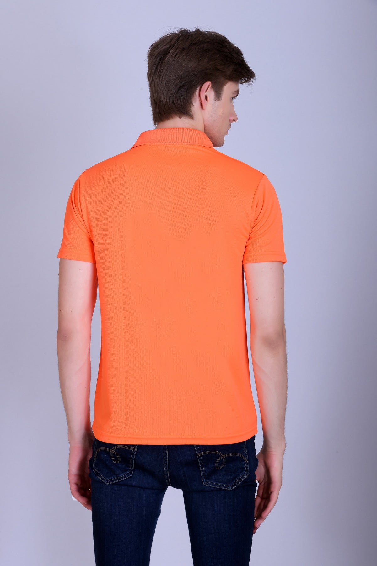 Sports Republic Acti-Play Dryfit Polo T-Shirt in Fluorescent Orange - 4