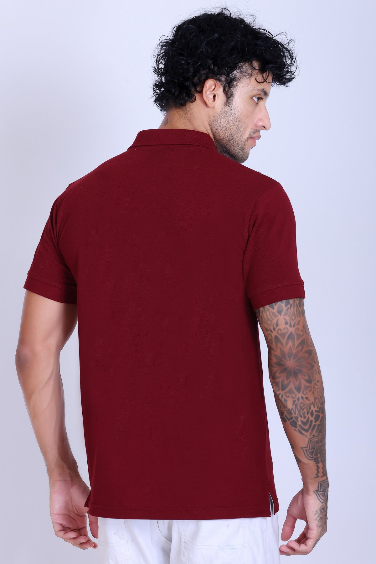 PIKMEE Quota Polo T-Shirt in Maroon - image 5