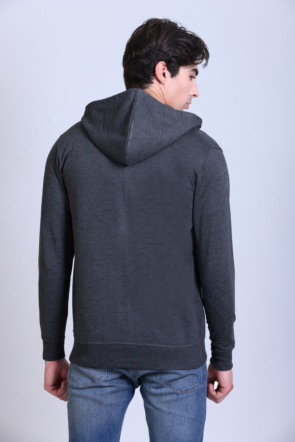 Pikmee Polaris Men's Zipper Hoodie Sweatshirt - Charcoal Grey